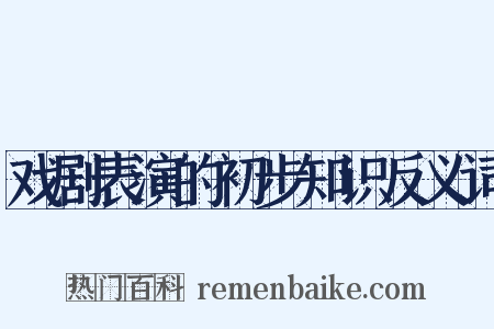 戏剧表演的初步知识反义词是什么意思的图片